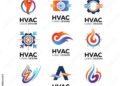 A set of HVAC logo design, refrigeration and air conditioning for your ...