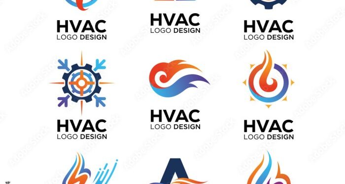 A set of HVAC logo design, refrigeration and air conditioning for your ...