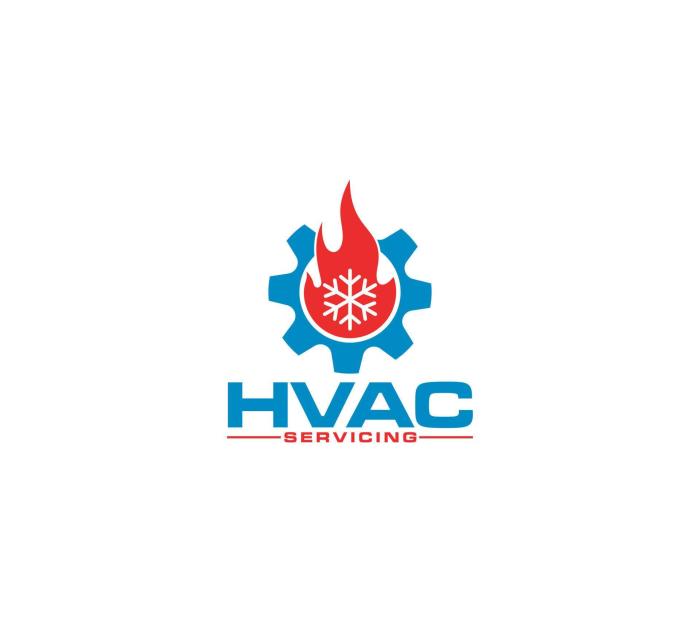 HVAC logo with heating, ventilation and air conditioning company, on ...